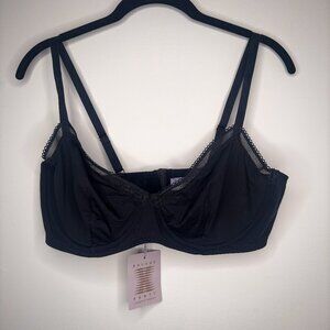 Savage X Fenty Lined Mesh Demi Bra Black 38D